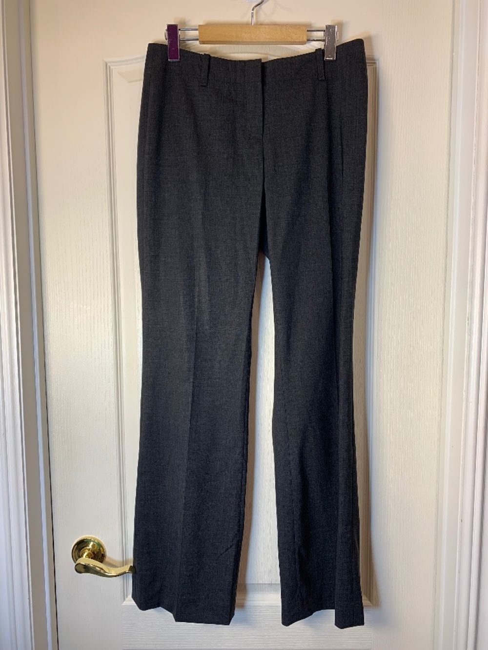 BOSS Hugo Boss Tulia4 Wool Tailored Pants Charcoal Grey Size 4 Quiet Luxury Chic